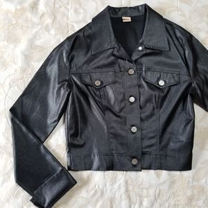 Vintage 90s y2k {Formula X} Black Goth Rave Jacket